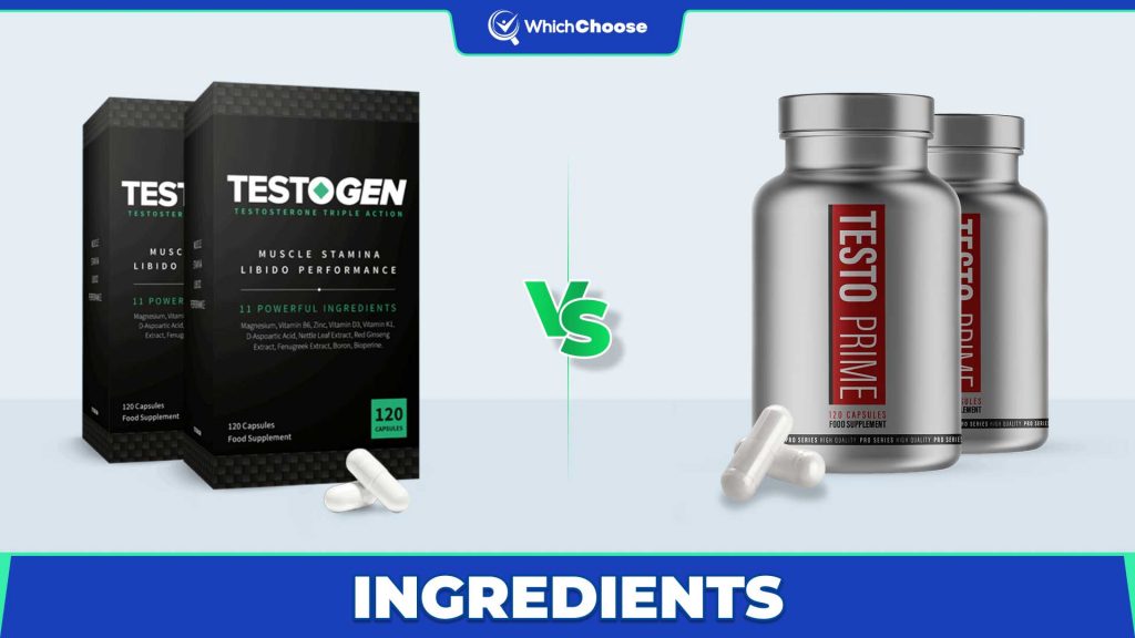 TestoGen vs TestoPrime: Ingredients