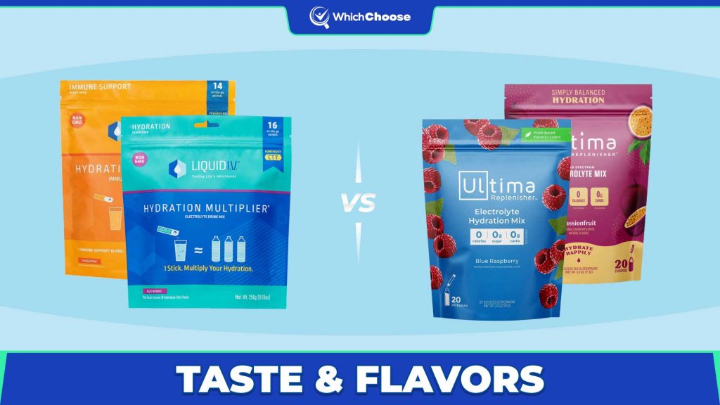 Liquid IV Vs Ultima: Taste & Flavors