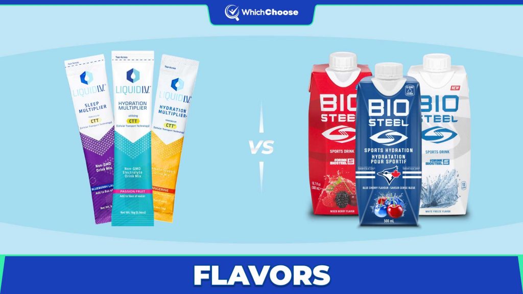 Biosteel Vs Liquid IV: Flavors