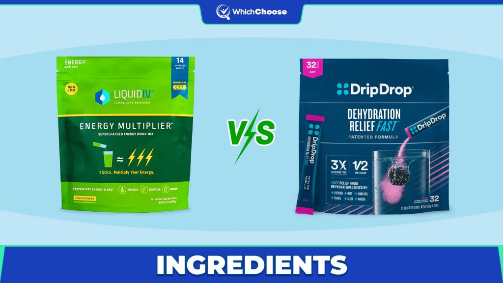 Drip Drop Vs Liquid IV: Ingredients