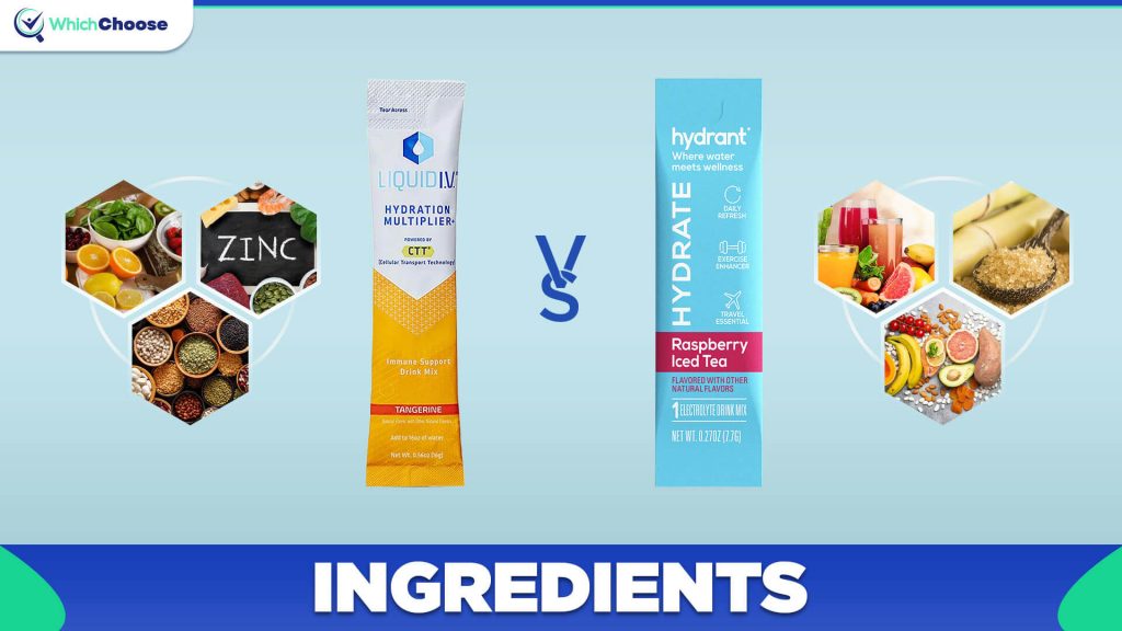 Liquid IV Vs Hydrant: Ingredients