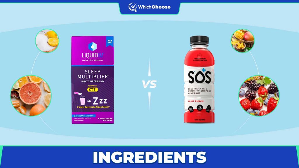 SOS Hydration Vs Liquid IV: Ingredients