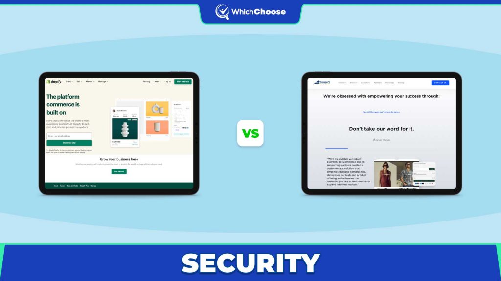 BigCommerce vs Shopify: Security