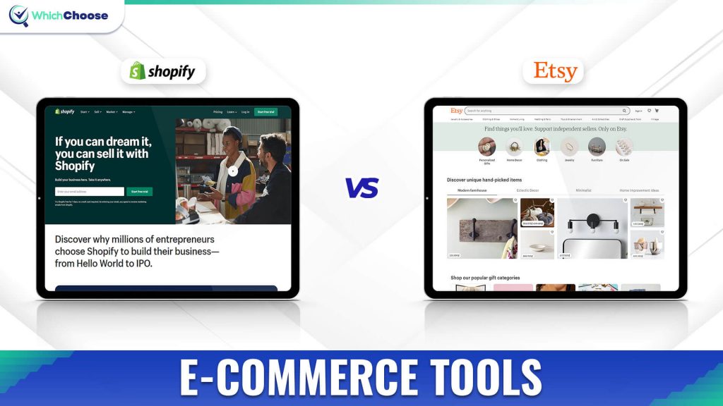 Shopify vs Etsy: E-commerce Tools
