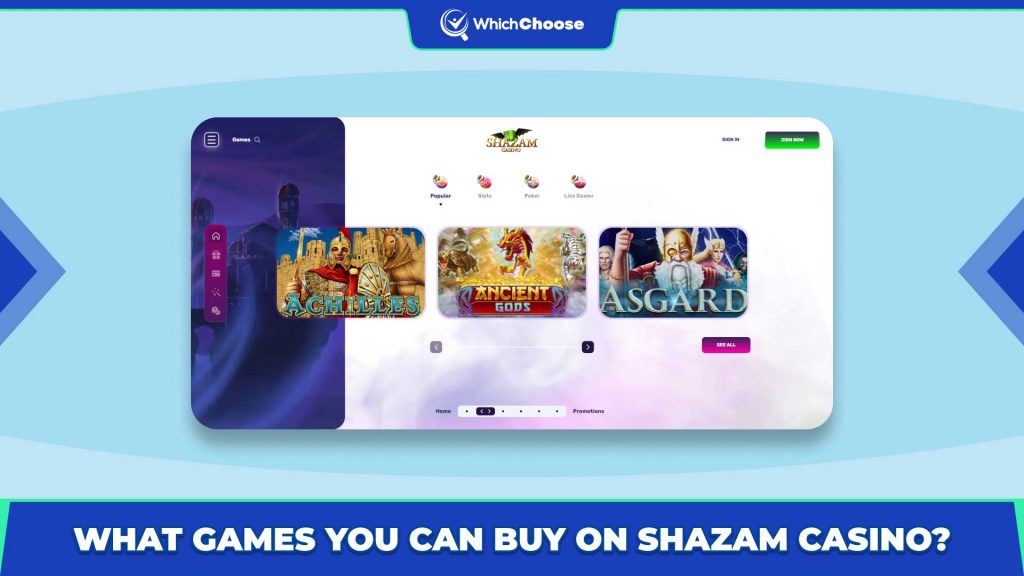 What Games You Can Buy On Shazam Casino?