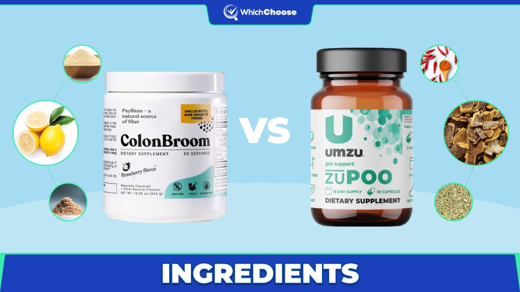 ZuPOO vs ColonBroom: Ingredients