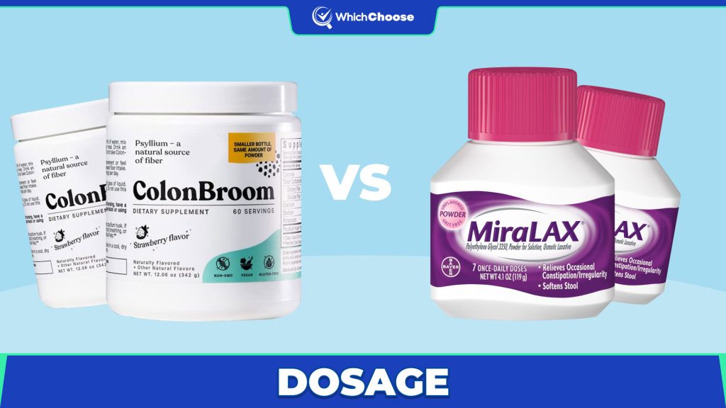 ColonBroom vs Miralax: Dosage